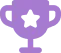 purple trophy icon with a star in the center